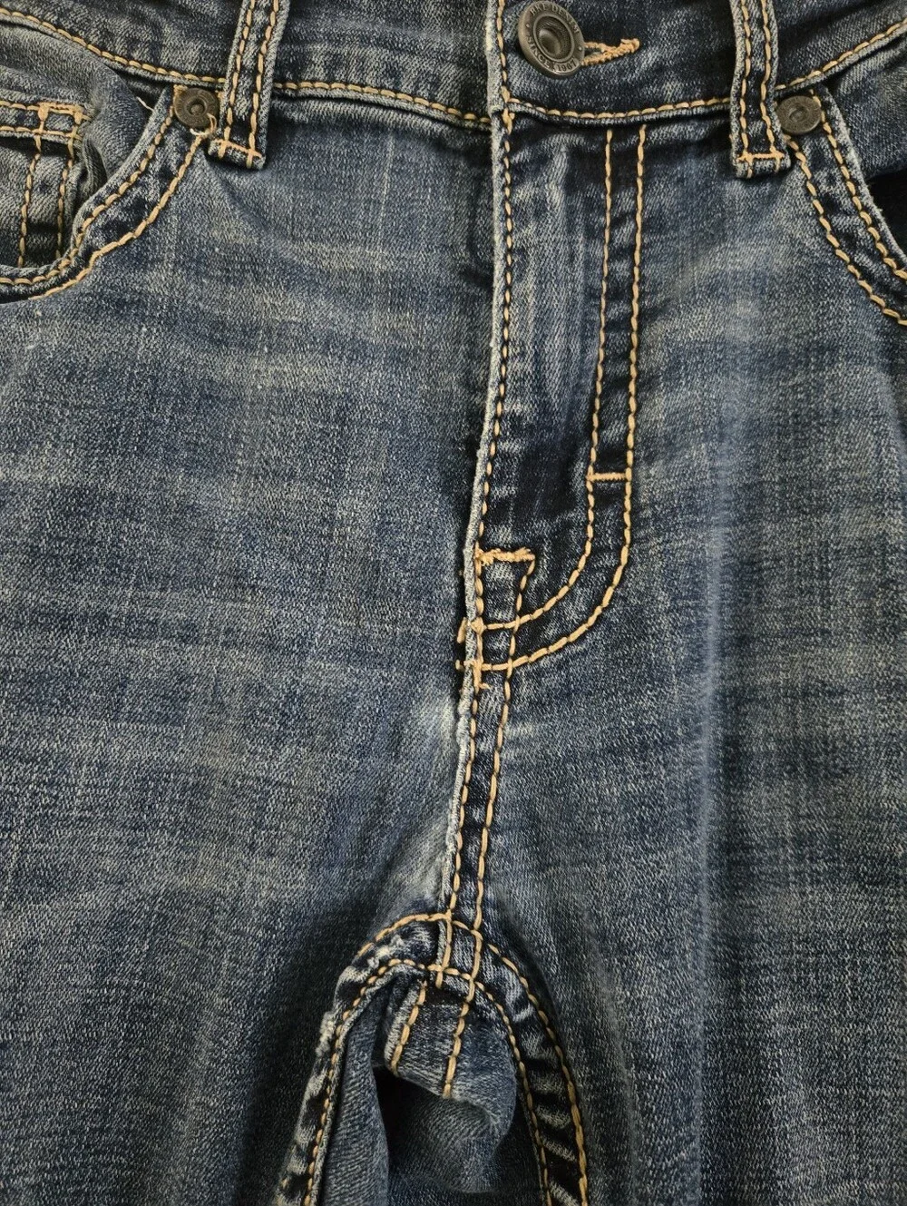BKE Men's Medium Blue Aiden Bootcut Jeans